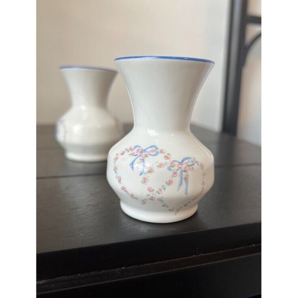 2 Piece Vintage Leart Mini Bud Vase made In Brazil - Picture 5 of 6